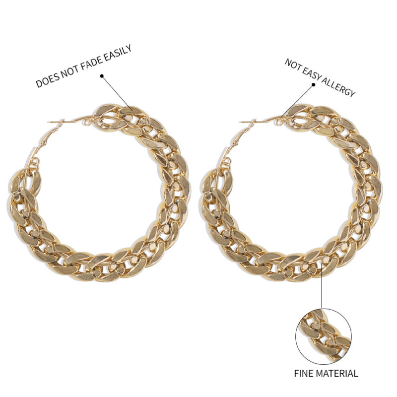 Female Fashionable Earrings Women Golde Hoops Drop Earrings