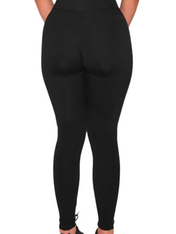Chalier Black Sheer Mesh Gym Yoga Stretch Leggings - CHALIER