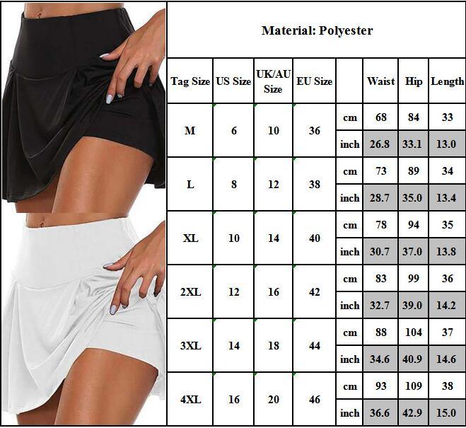 Women's Casual Sports Short Pantskirt Plus Size Skirts - CHALIER