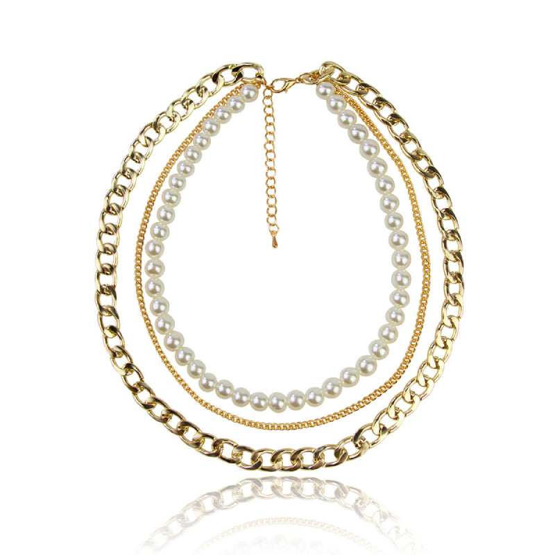 Female Layered Necklaces Women Pearl Design Choker Jewelry