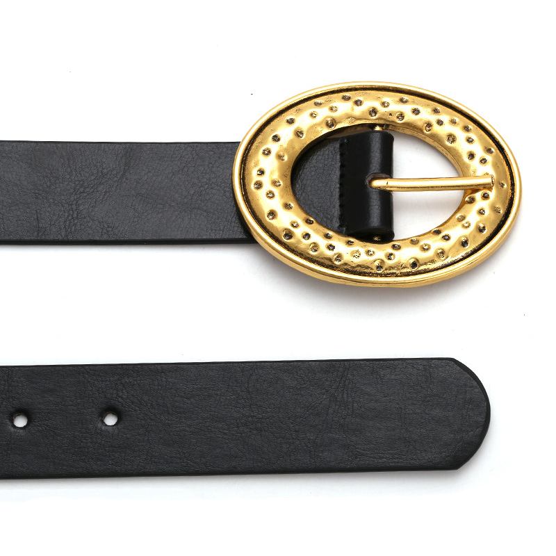 Women Design Dress Belt Fashion Circle Gold Metal Belt