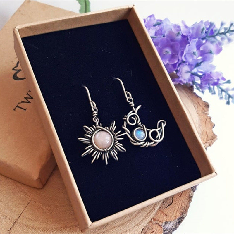 Female Fashionable Earrings Women Moon Drop Earrings