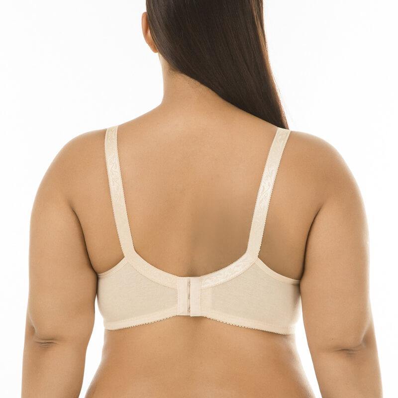 Womens Plus Size Padded Sexy Comfort Lace Jacquard Plain Pattern Push Up Bra - CHALIER