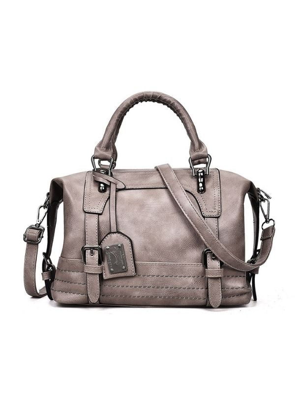 Women's Solid PU Leather Handbags