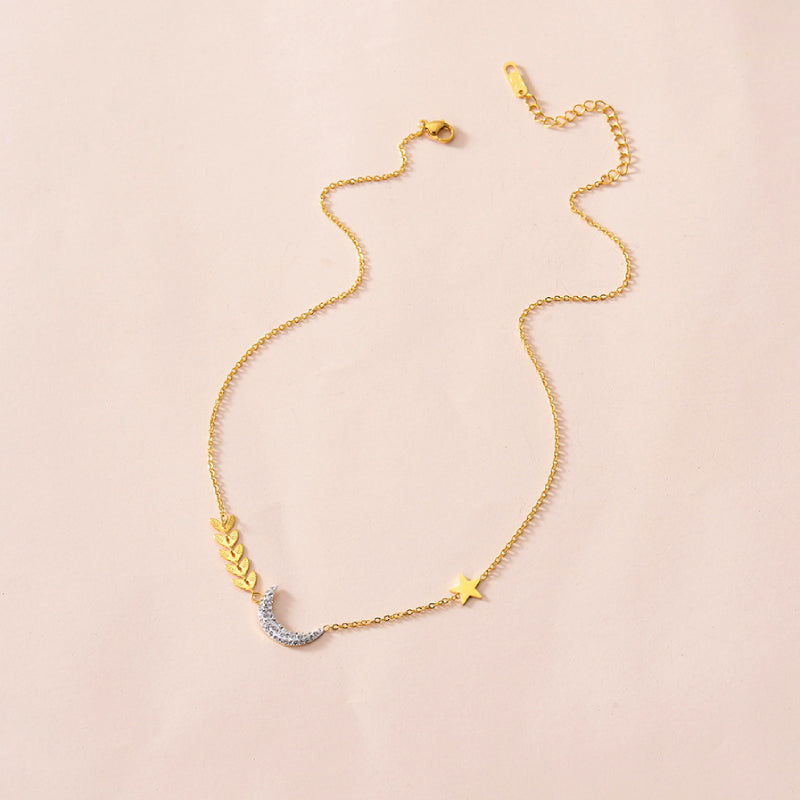 Female Design Necklaces Women Gold Hot Moon Choker Jewelry