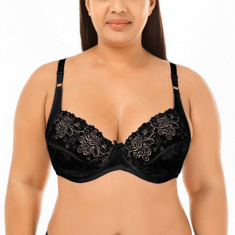 Womens Summer Ultrathin Plus Size  Sexy Lace Ultimate Lift and Support Fashion Underwire Bra - CHALIER