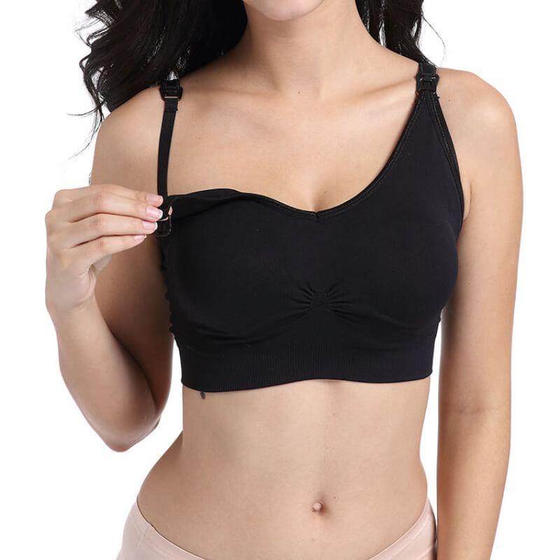Womens Seamless Sleep Nursing Bra for Breastfeeding Clip Down Maternity Full Coverage Bra - CHALIER