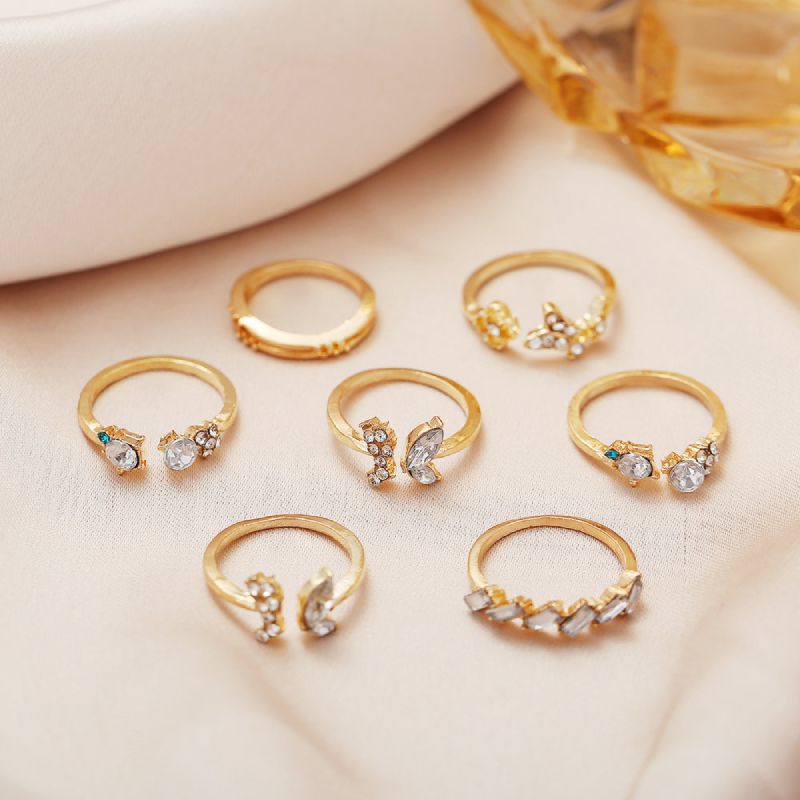 Female Hot Rings Woman Design Butterfly Jewelry Set