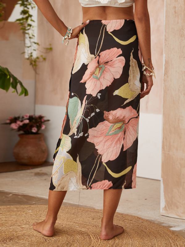 Women's Fashion Skirt Bohemia Black Long Skirt