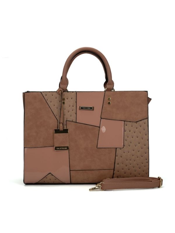 Women Stitch PU Shoulder Handbag