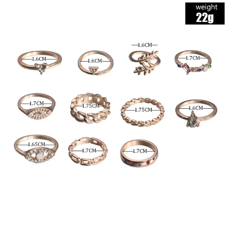 Female Design Hot Rings Gold Fashionable Jewelry Set