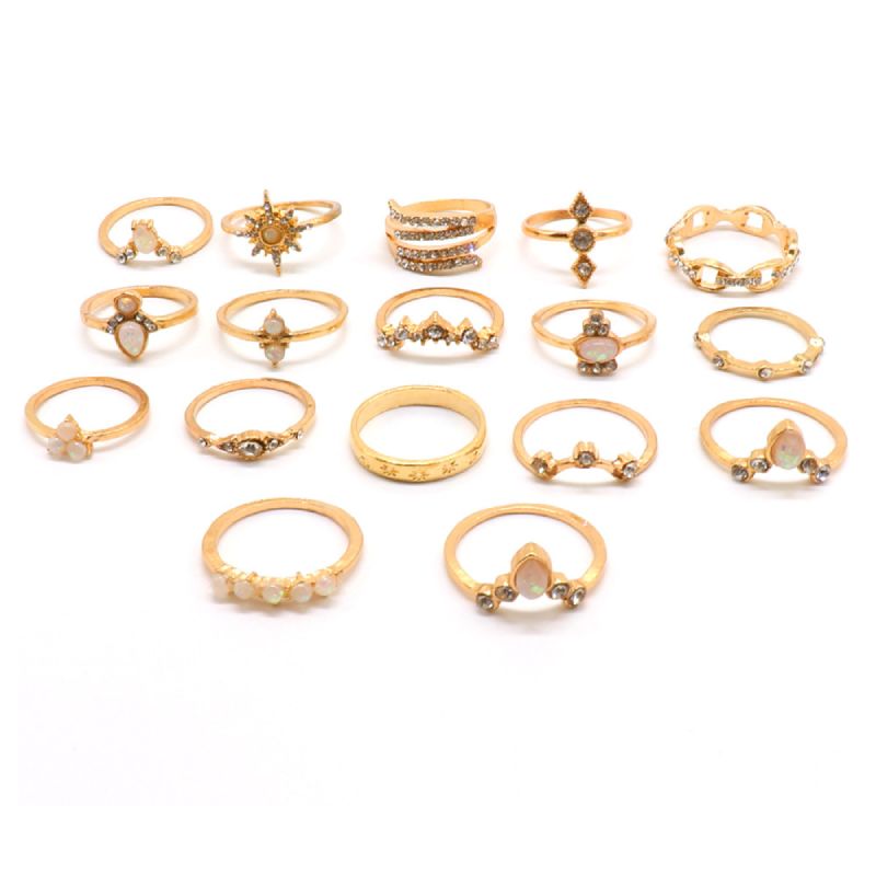 Female Hot Rings Woman Design Bohemia Jewelry Set