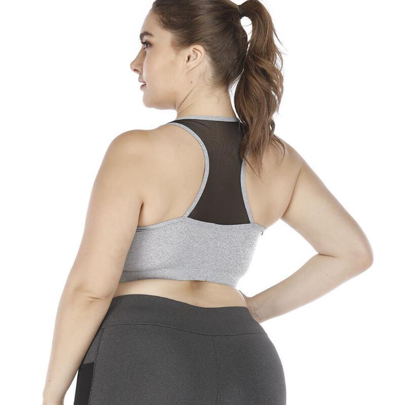 Women Plus Size Sports Bra Full Coverage Yoga Workout Bra - CHALIER