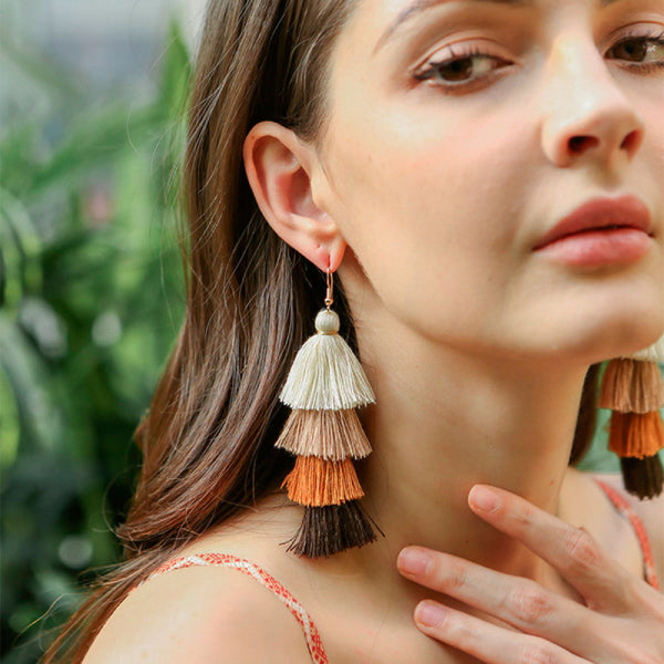 Female Bohemia Earrings Women Fashion Tassels Drop Earrings