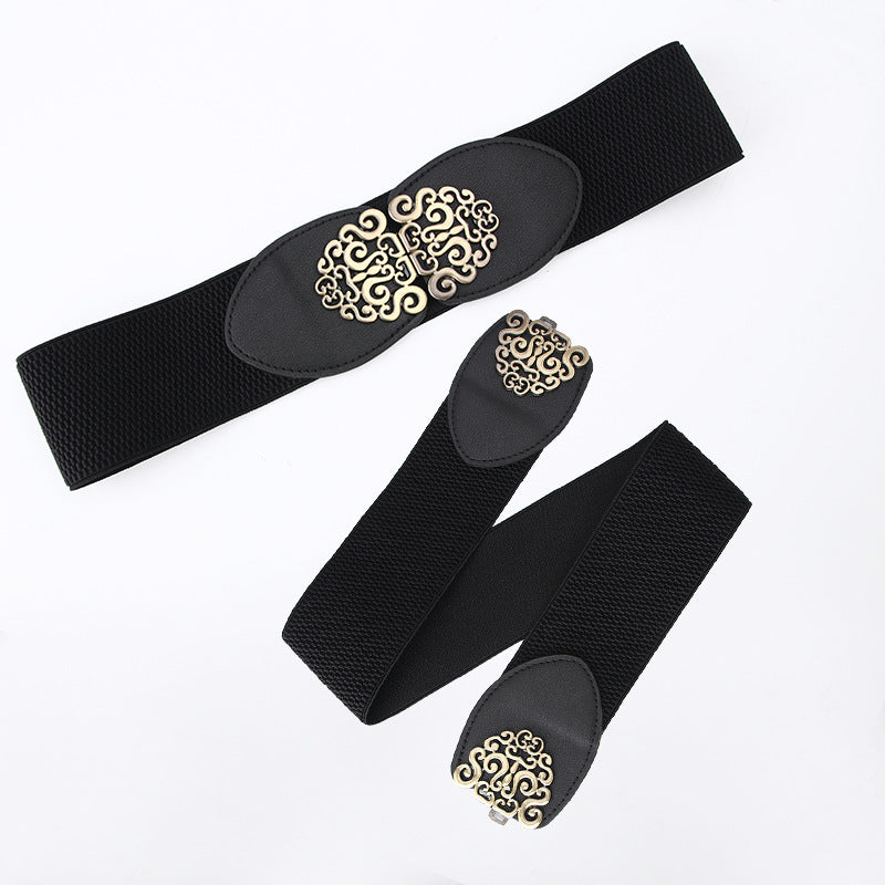 Women Design Dress Belt Elastic Girdling Belt