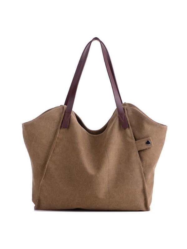Durable Canvas Handbag Casual Large Capacity Shoulder Bag