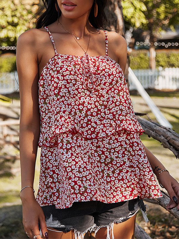 Women's Fashion Top Floral Tank Top