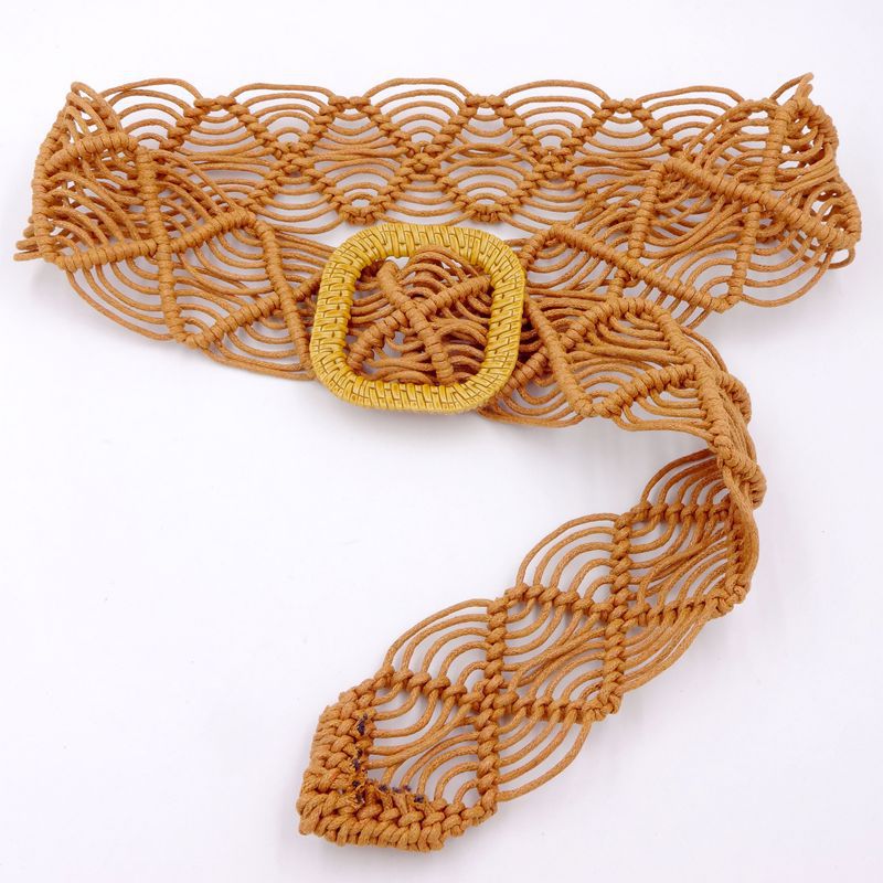 Women Design Dress Belt Knitted Bohemia Belt