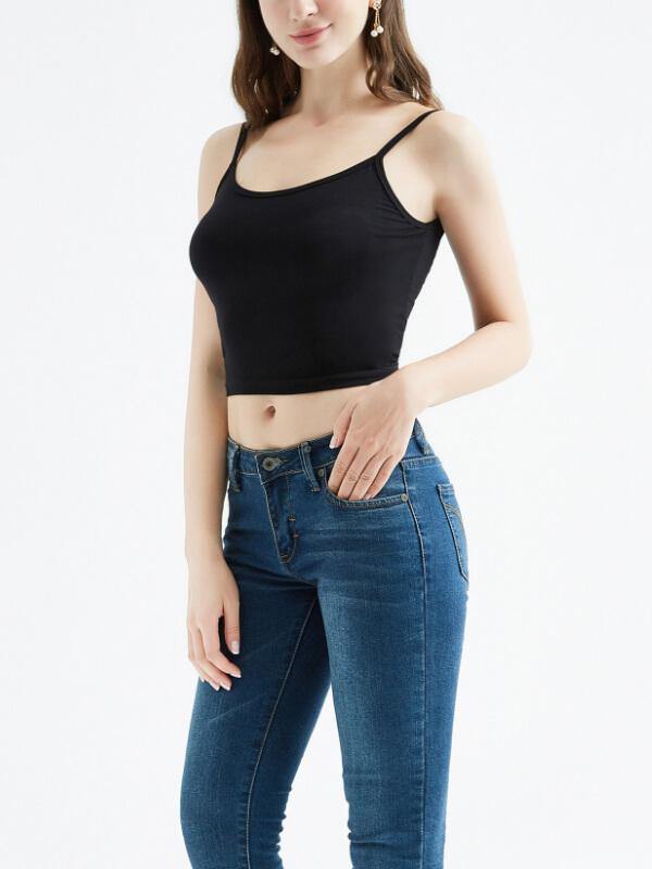 Women Casual Solid Cotton Form Fitted Cami Top set of 3 - CHALIER