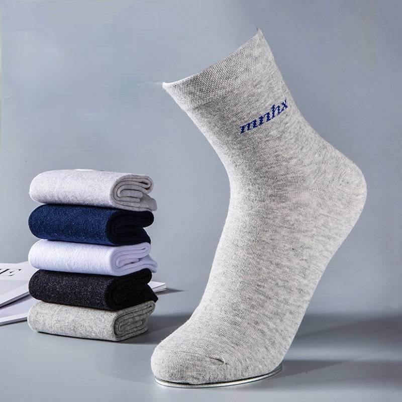 Men's Crew Casual Cotton Sports Breathable Socks 5 Pairs - CHALIER