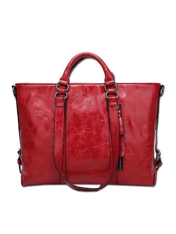 Women High Capacity PU Leather Messenger Bag Socialite Handbag