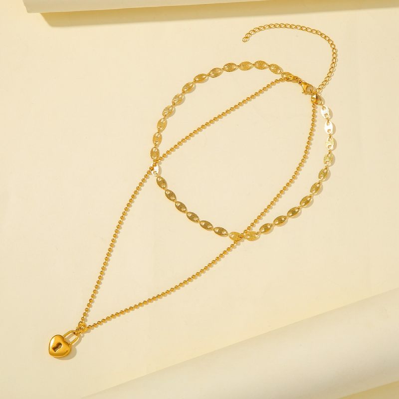 Female Hot Layered Necklaces Women Gold Choker Design Jewelry