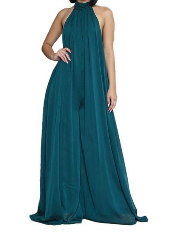 Women Casual Chiffon Loose Backless Jumpsuits - CHALIER