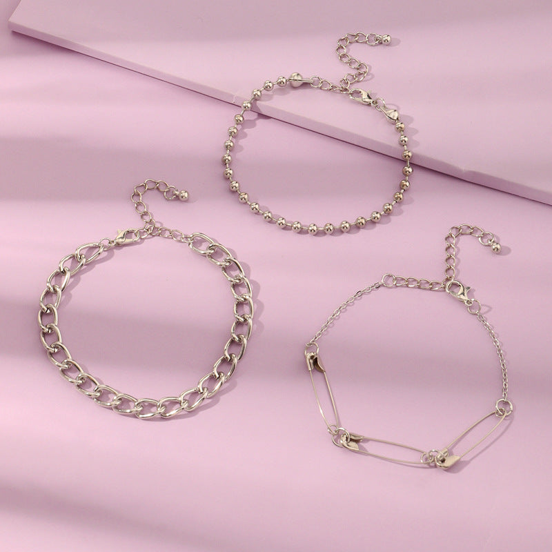 Female Design Bracelets Women Hot Sliver Jewelry Set