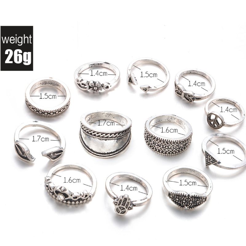 Female Design Bohemia Rings Woman Fashionable Jewelry Set