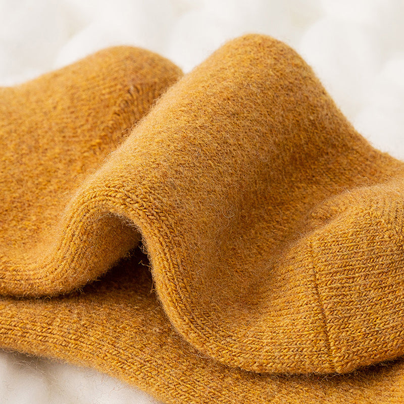 Womens Thickened Wool Winter Crew Socks 5 Pairs