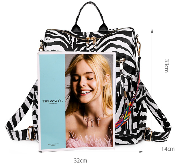 Women Printed PU Backpack Shoulder Bag