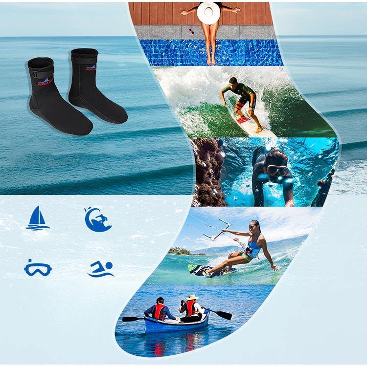 Diving Socks Unisex 3mm Cold-proof Warm Surf Swimming Beach Socks - CHALIER