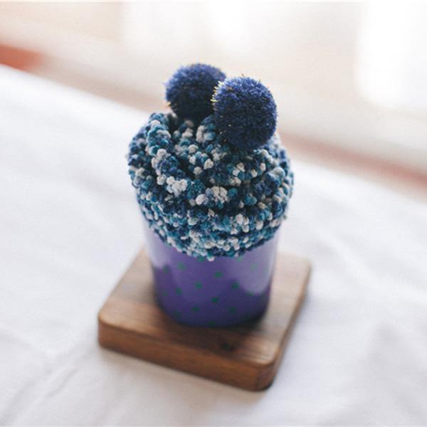 Womens Warm Winter Slipper Wool Socks Cup Cake Gift Box Family Socks - CHALIER