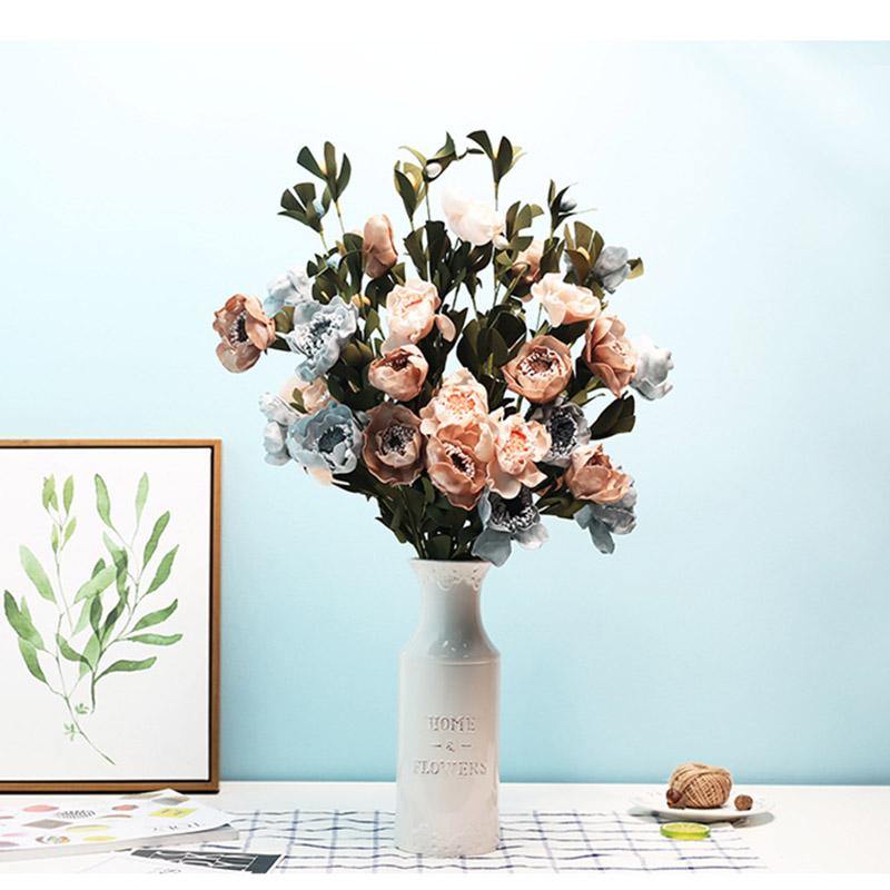 Bouquets Artificial Flowers Home Decor Gift Environmental Protection Fake Flowers Rose Combo - CHALIER