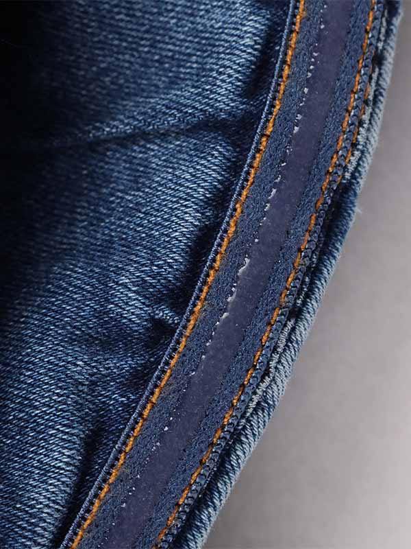 Women's Sexy Casual Denim Bodycon Slip Dress with Chest Pad and Rims Sheath Dress - CHALIER