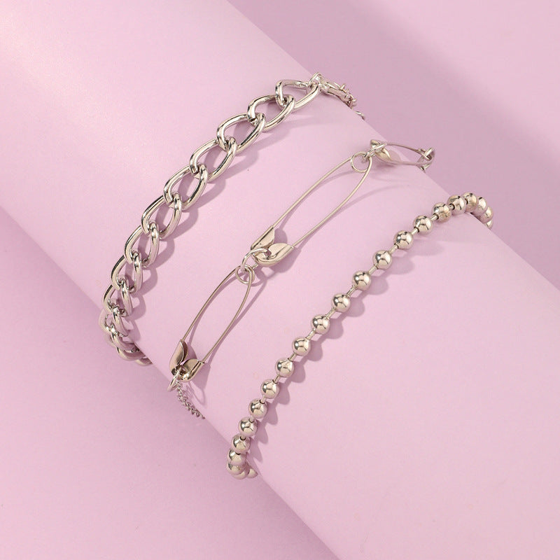 Female Design Bracelets Women Hot Sliver Jewelry Set