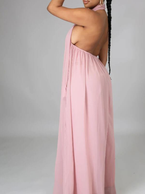 Women Casual Chiffon Loose Backless Jumpsuits - CHALIER