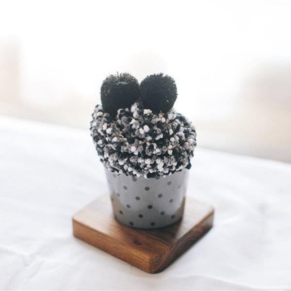 Womens Warm Winter Slipper Wool Socks Cup Cake Gift Box Family Socks - CHALIER