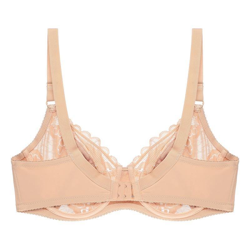 Women Plus Size Lace Bra Full Coverage Underwire No Padded Bra - CHALIER