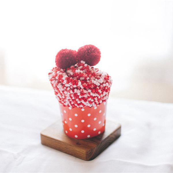 Womens Warm Winter Slipper Wool Socks Cup Cake Gift Box Family Socks - CHALIER