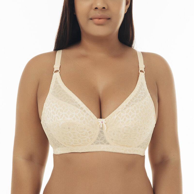 Womens Full Figure Plus Size MagicLift Original Wirefree Support Fashion Plus Size Bra - CHALIER