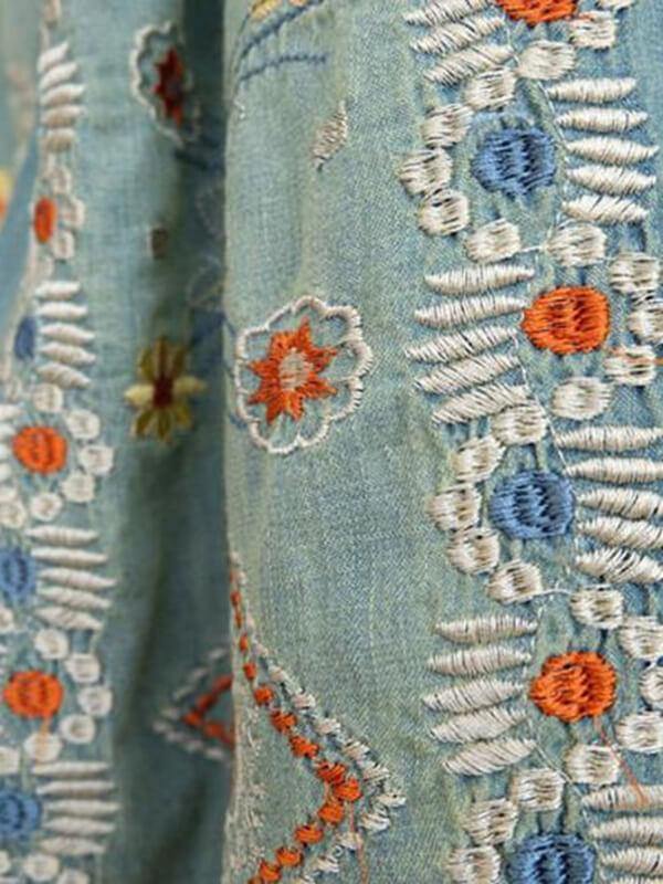 Chalier Loose Wide leg Blue Baggy Jeans Shift Denim One-Pieces - CHALIER