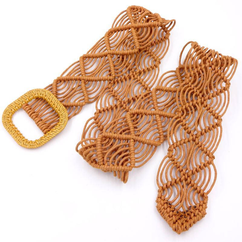 Women Design Dress Belt Knitted Bohemia Belt