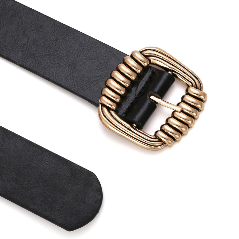 Women Design Fashion Dress Belt Hot Square Metal Belt