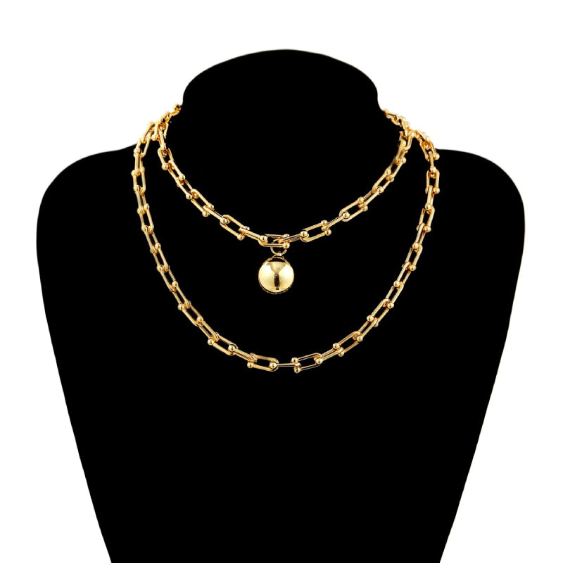 Female Layered Necklaces Women Gold Design Fashionable Choker
