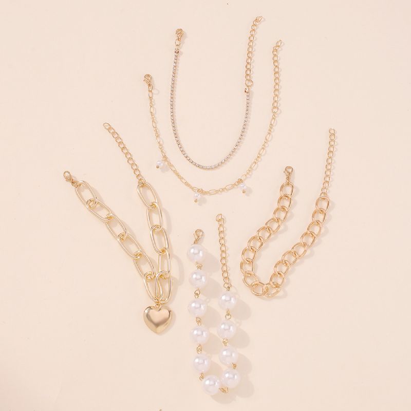 Female Fashionable Bracelets Woman Design Gold Jewelry Set