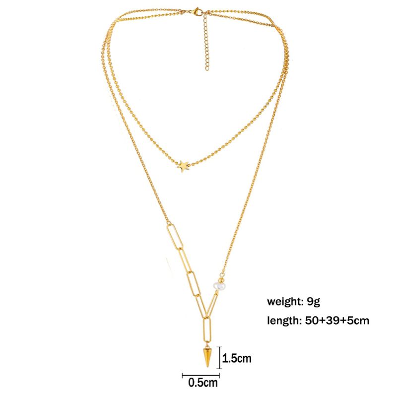 Female Hot Necklaces Women Gold Choker Long Design Jewelry