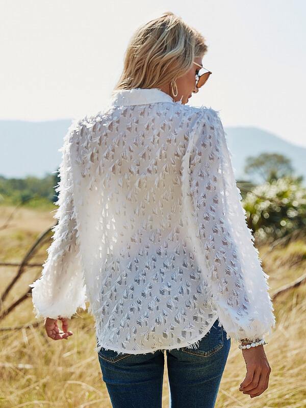 Women's Causal Long Sleeve Blouse - CHALIER