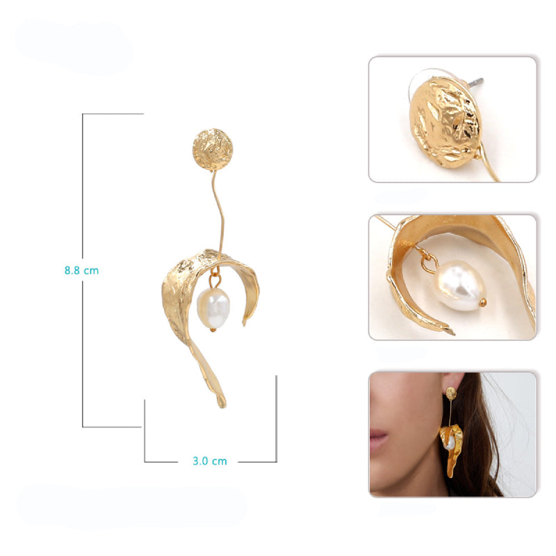 Female Hot Earrings Women Design Metal Heart Drop  Earrings