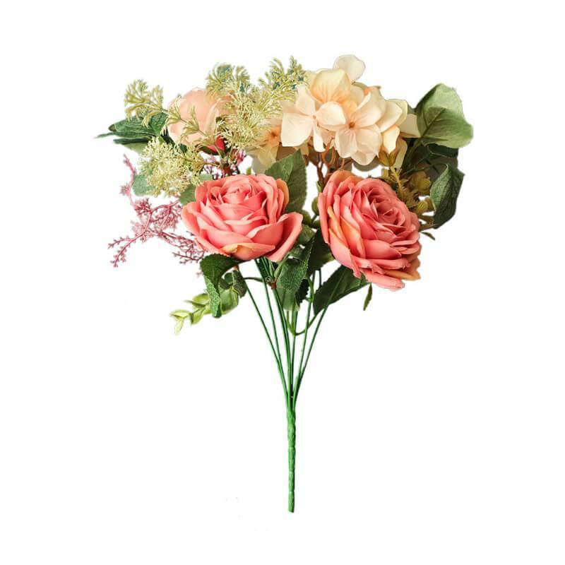 Artificial Flowers Bouquet Vintage Fake Silk Flowers Real looking Home&Wedding Decoration - CHALIER